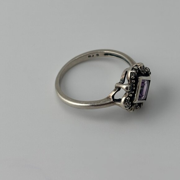 Vintage Avon 925 Silver Genuine Amethyst Ring - Picture 5 of 11